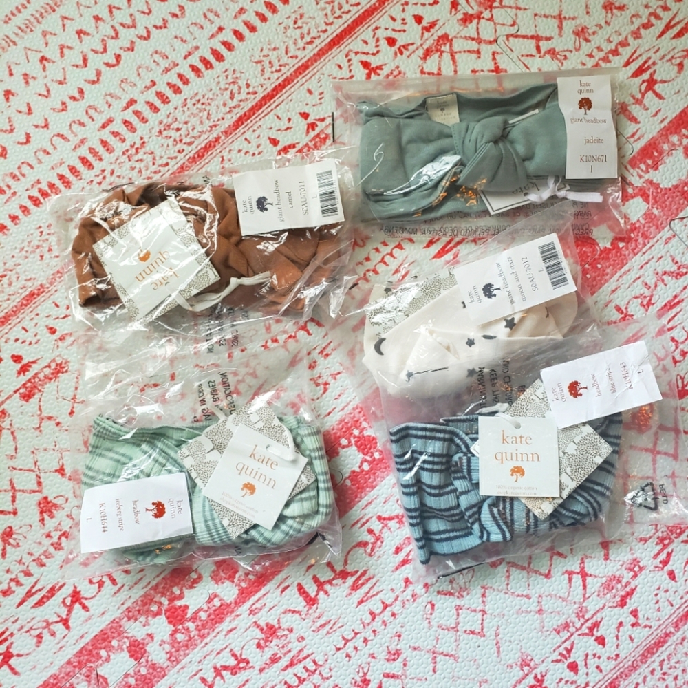 Kate Quinn lot of 5 size  large NWT  headbands.